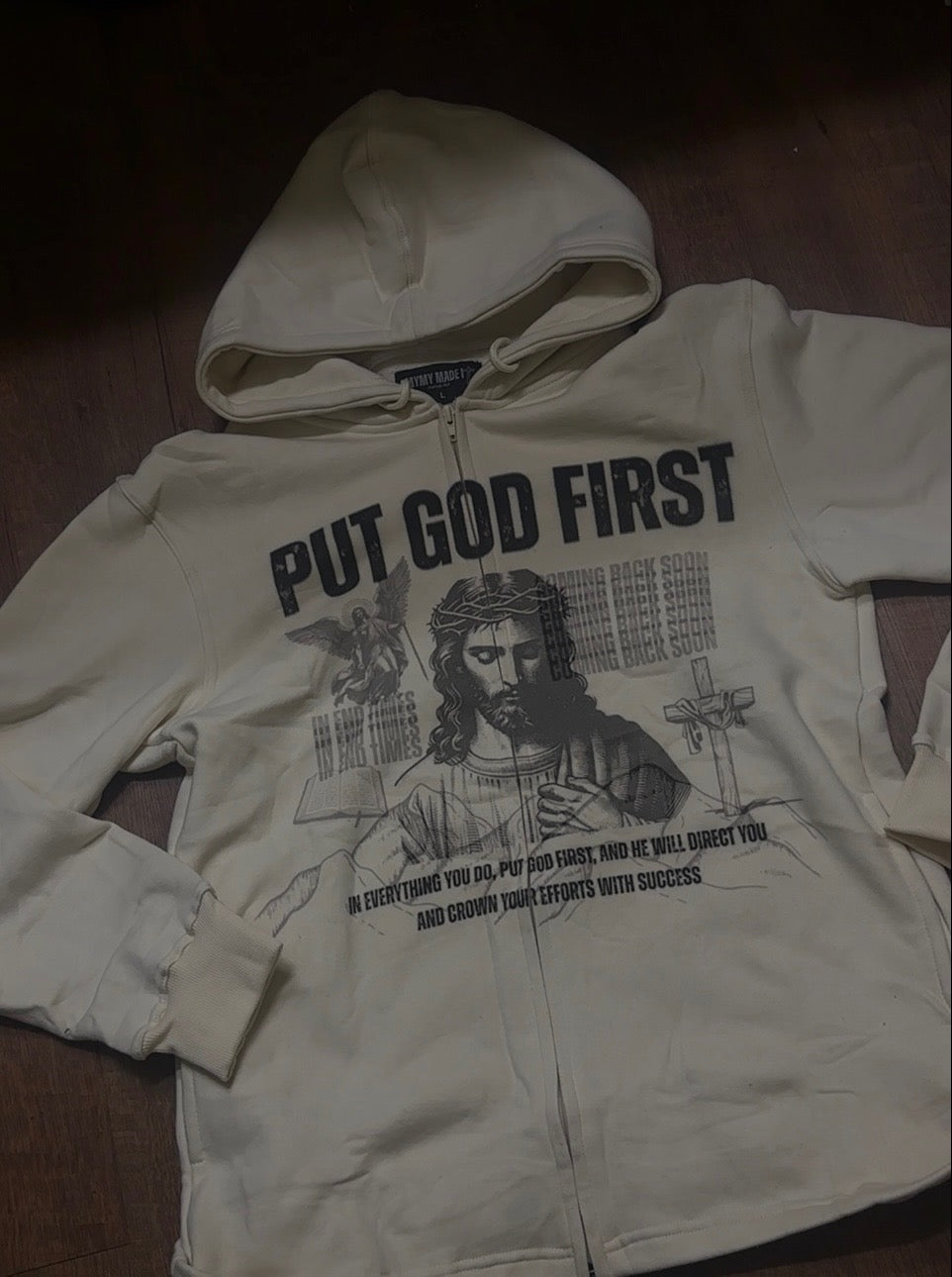 “Put God First” Zip-Up Hoodie