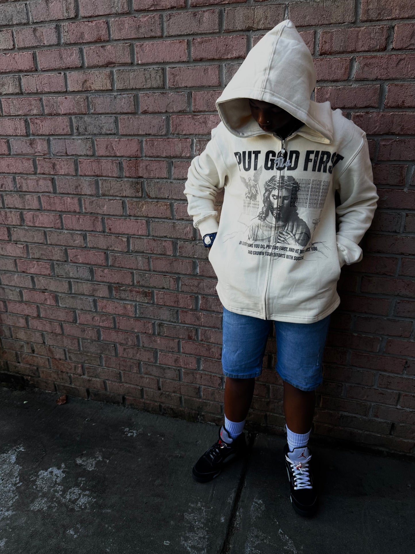 “Put God First” Zip-Up Hoodie